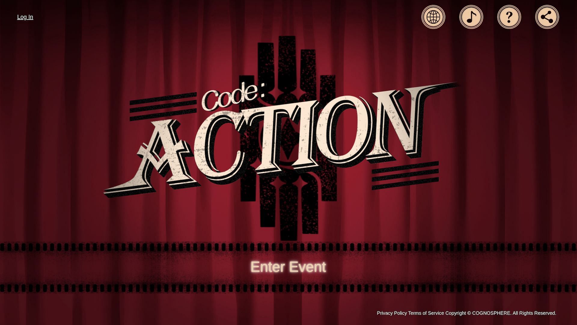 The Code ACTION webpage (Image via HoYoverse)